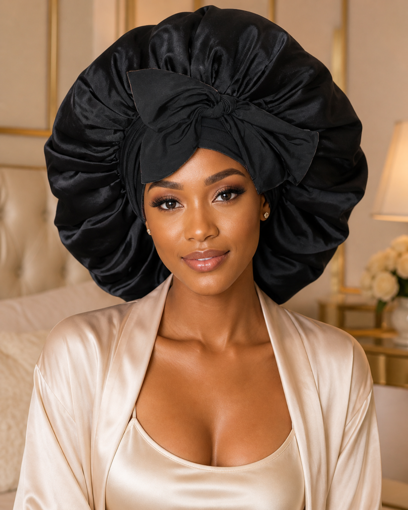 Black Satin Bonnet - Ansicht 3