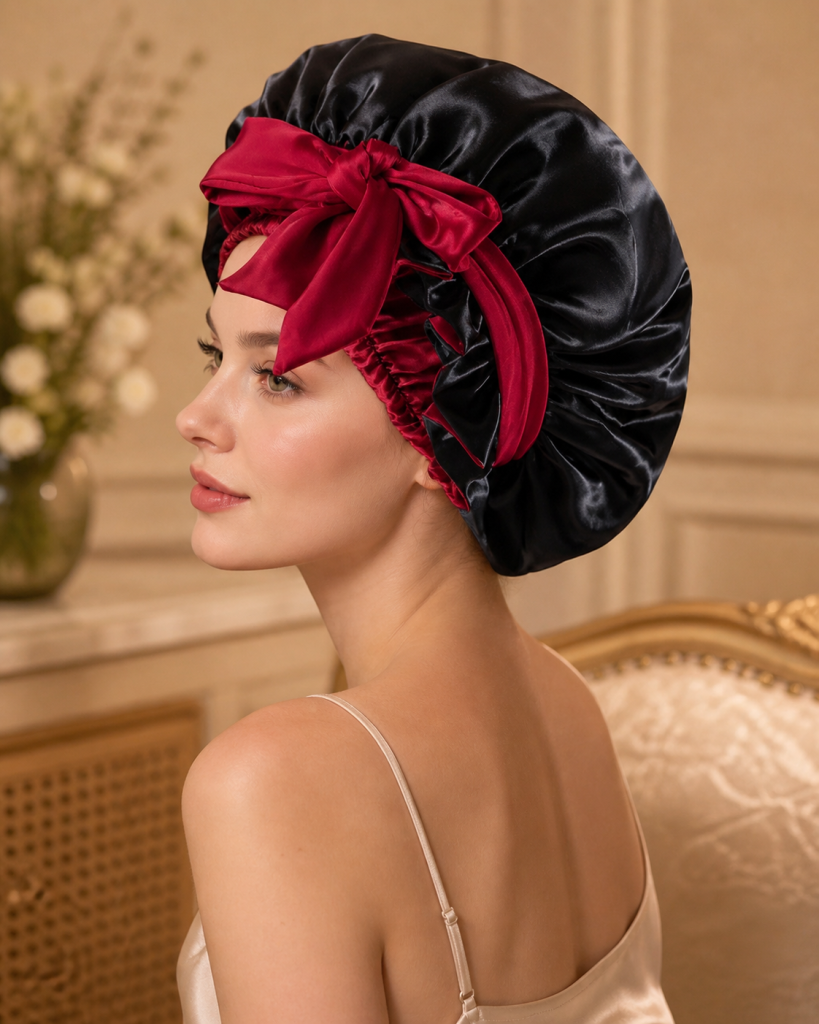 Drawstring Satin Bonnet