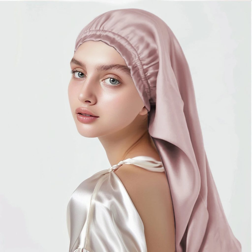 Schlafhaube Seide Lange Haare