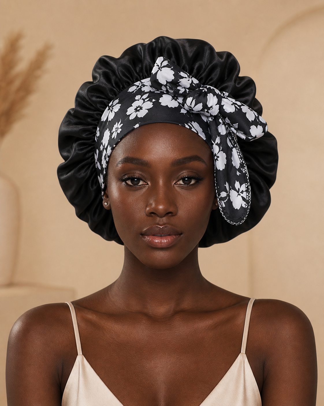 Satin Bonnet With Wide Band - Ansicht 2