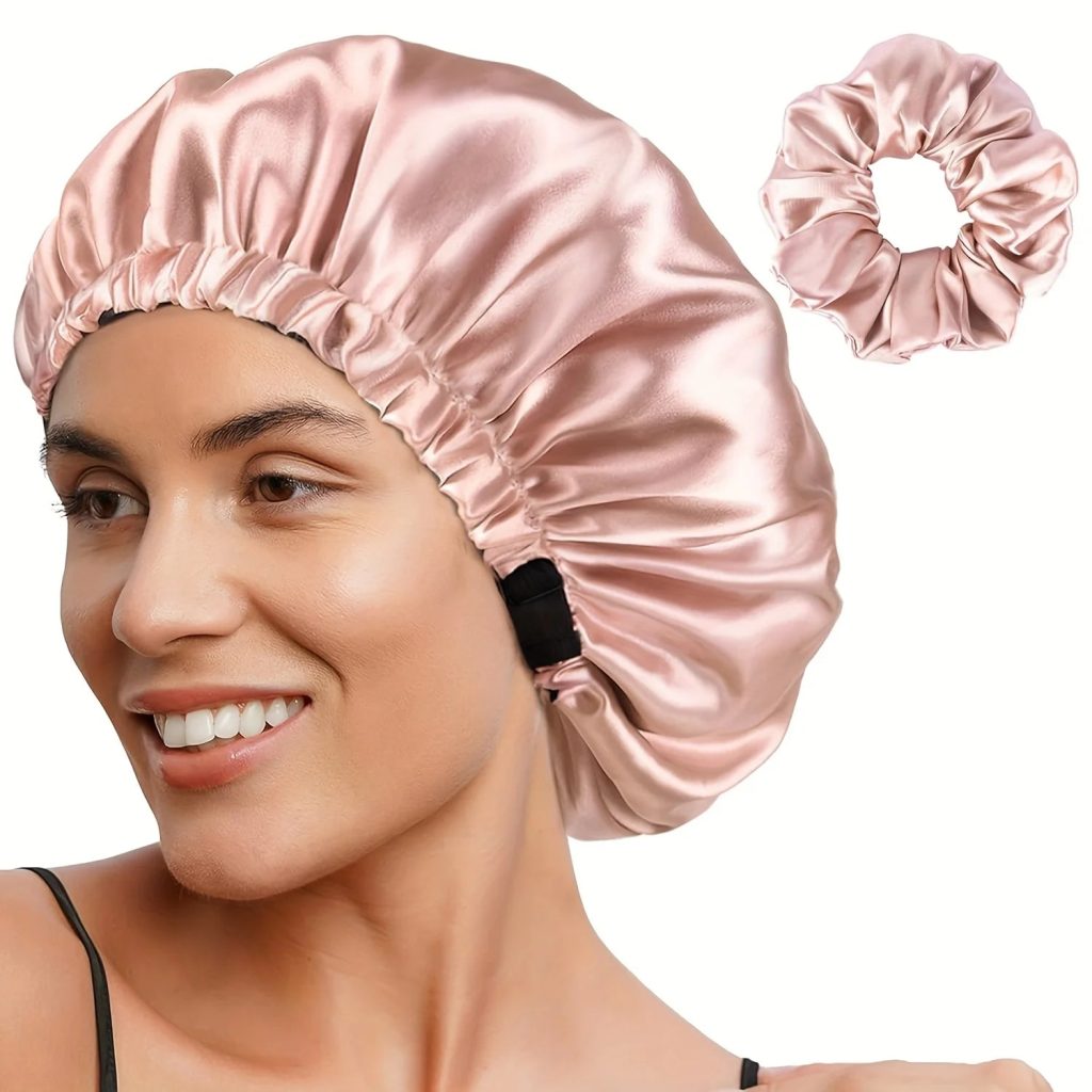 Satinhaube Locken - Ansicht 3