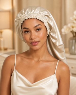Seidenhaube Glatte Haare