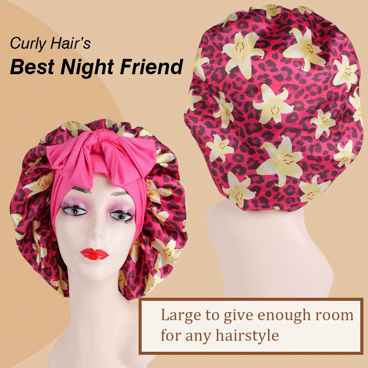 Leopard Print Silk Bonnet 2