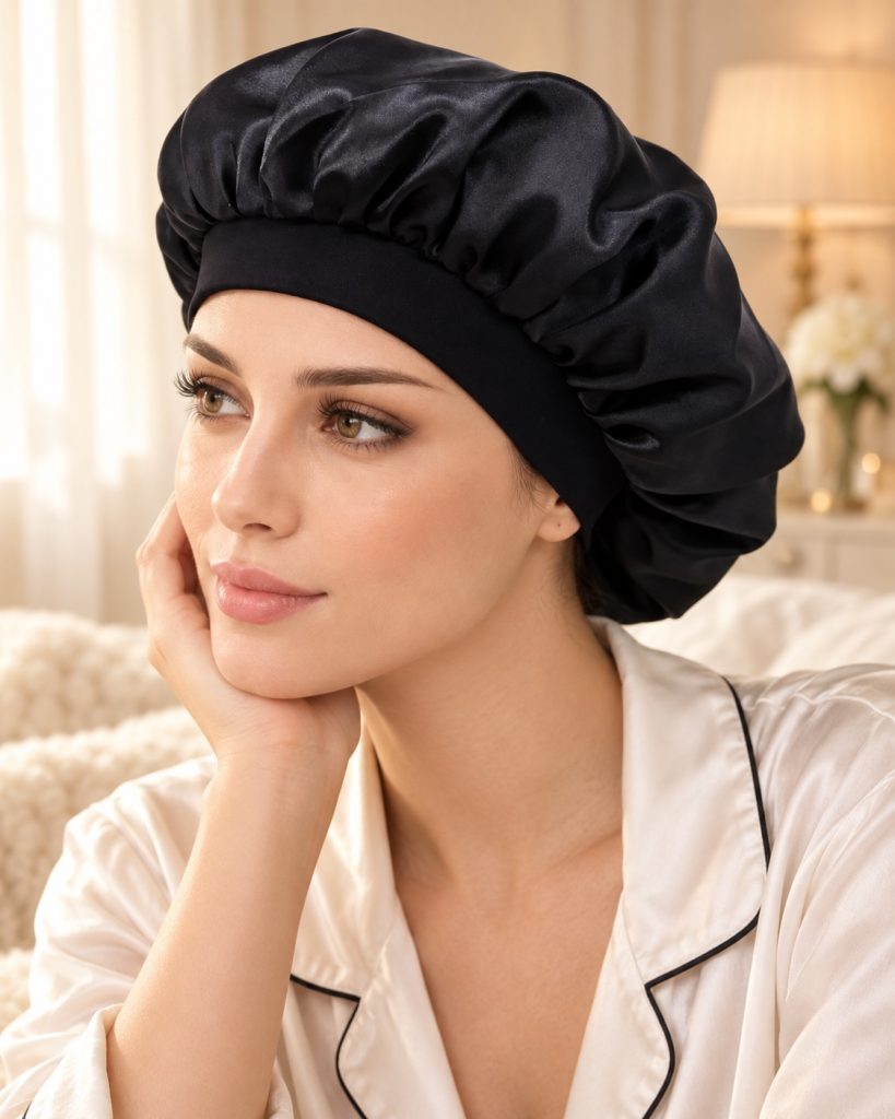 Black Silk Bonnet