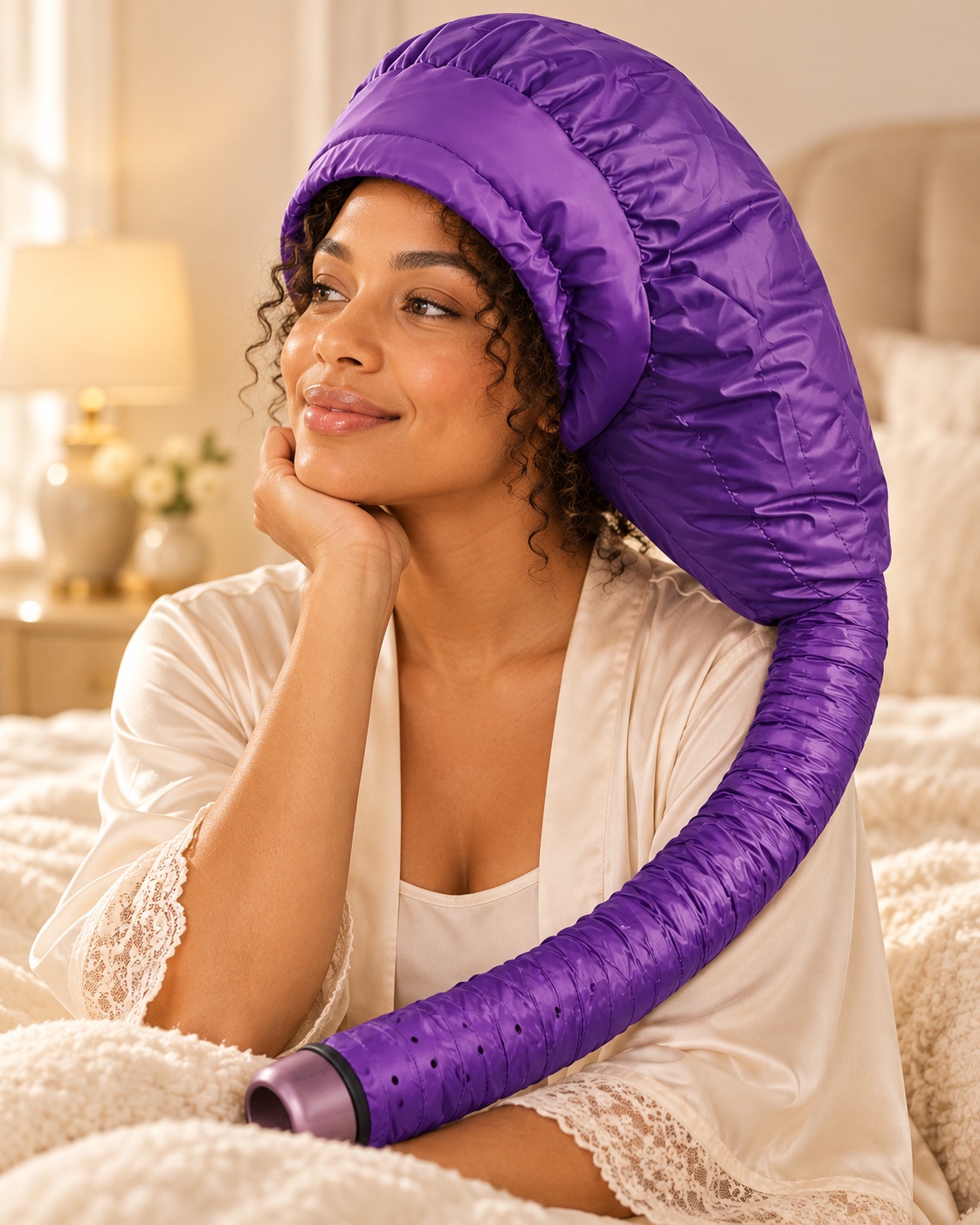 Curly Hair Drying Bonnet