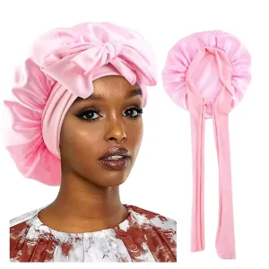 bonnet en satin pour cheveux courts