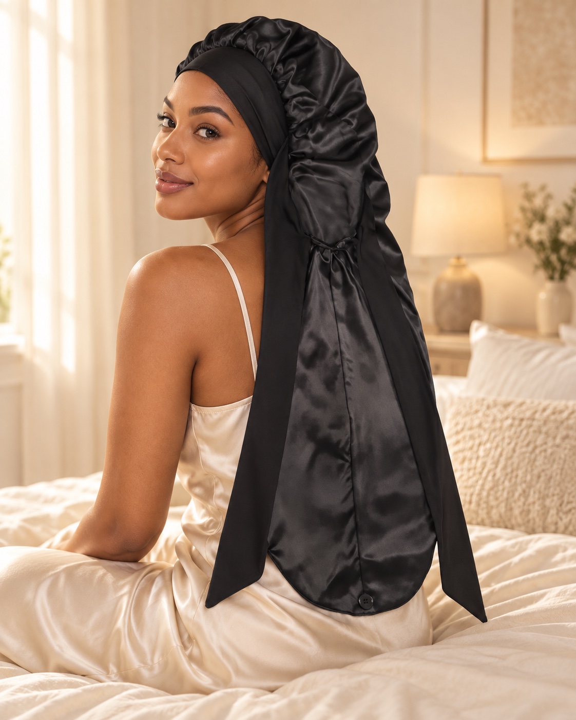 Long Satin Bonnet
