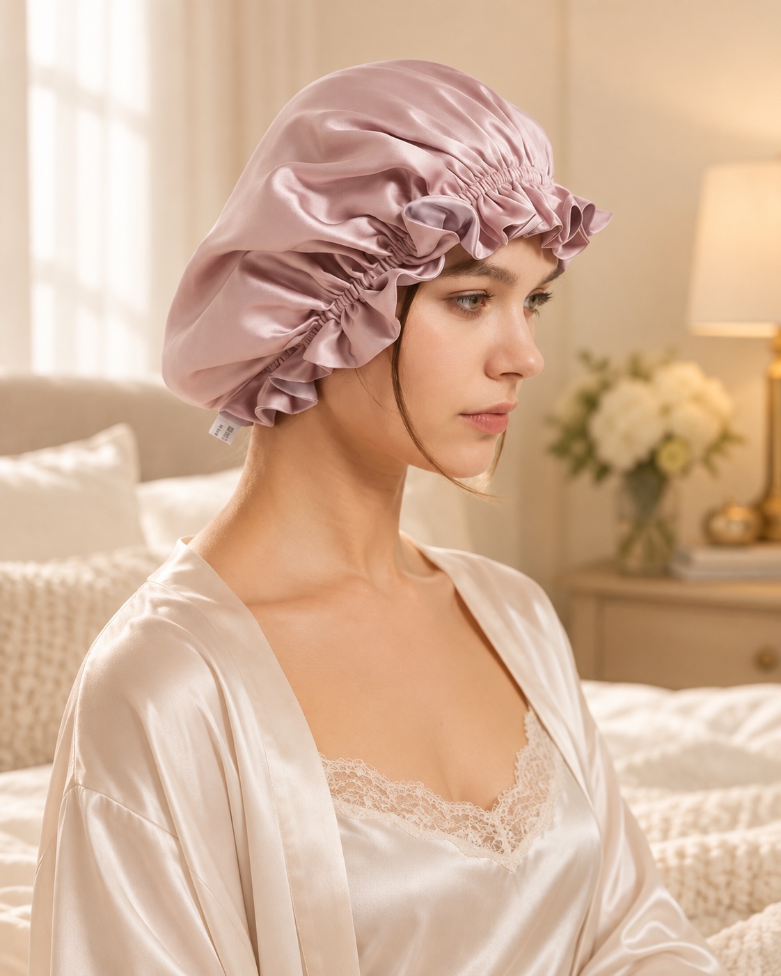 Pink Silk Bonnet
