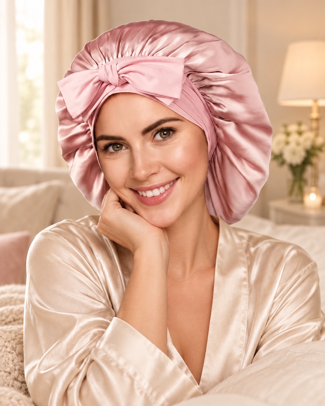 Silk Bonnet For Curly Hair