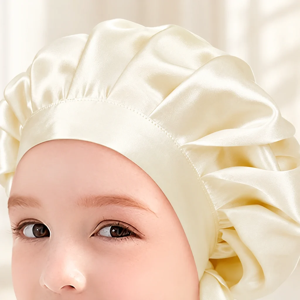 Infant Hair Bonnet – Detail des cremefarbenen Stirnbands