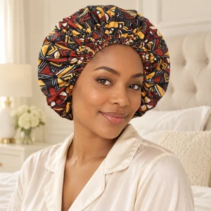 African Print Hair Bonnet