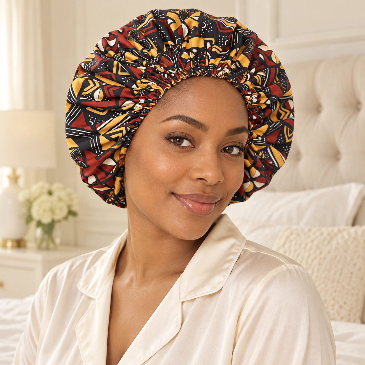 African Print Hair Bonnet