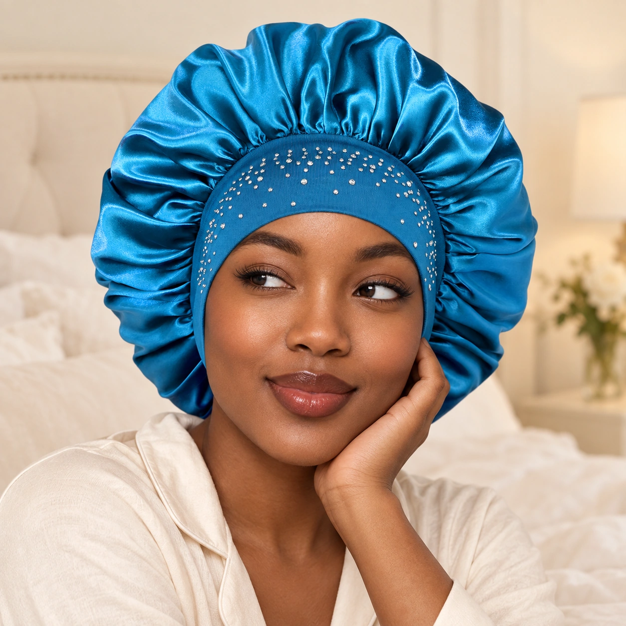 Bedazzled Hair Bonnet