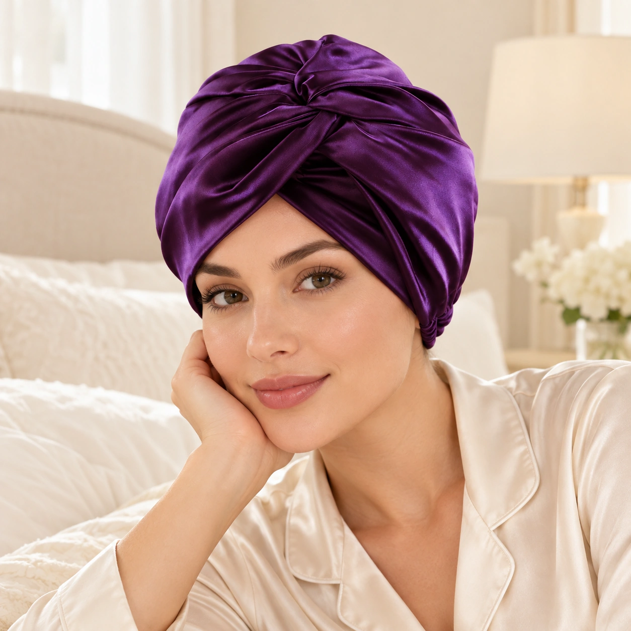 Purple Hair Bonnet