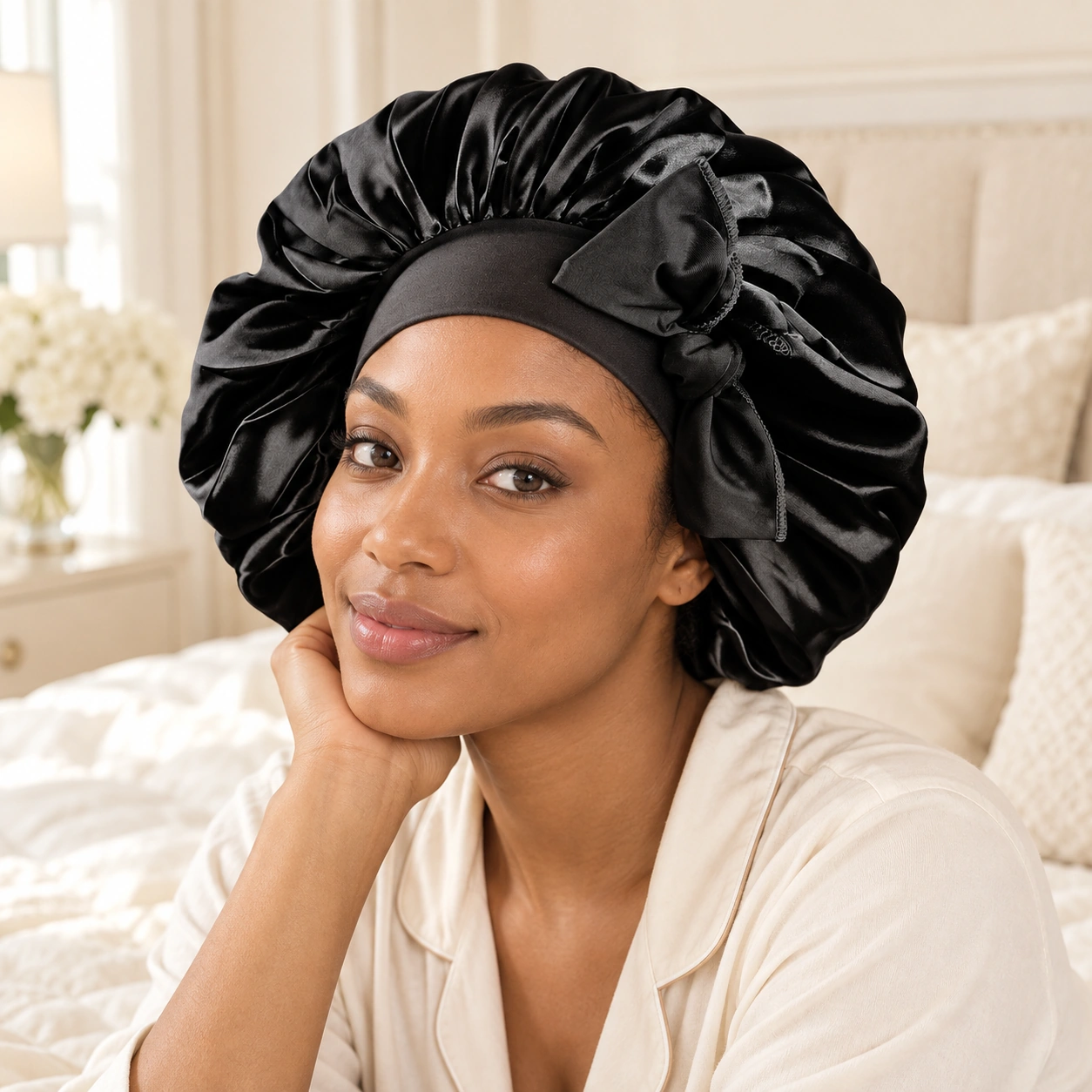 Hair Bonnet Black