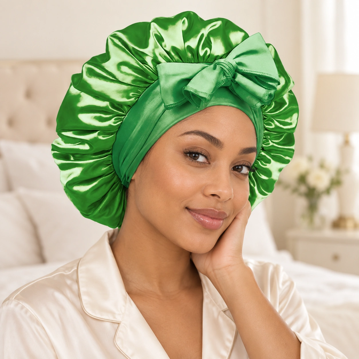 Green Hair Bonnet