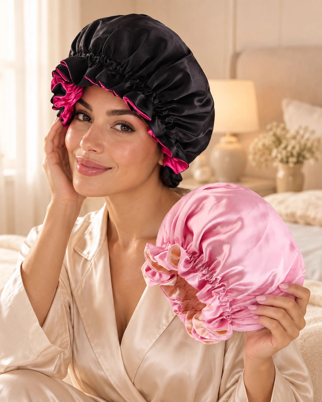 Reversible Satin Hair Bonnet
